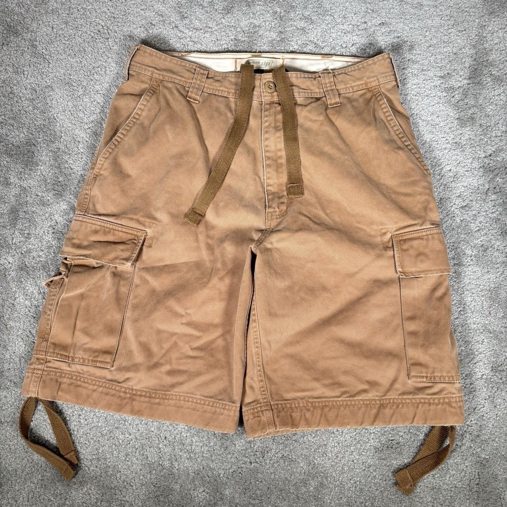 Urban Pipeline Cargo Shorts Mens 33 Brown Tan Baggy Heavy Drawstring Skater Y2K